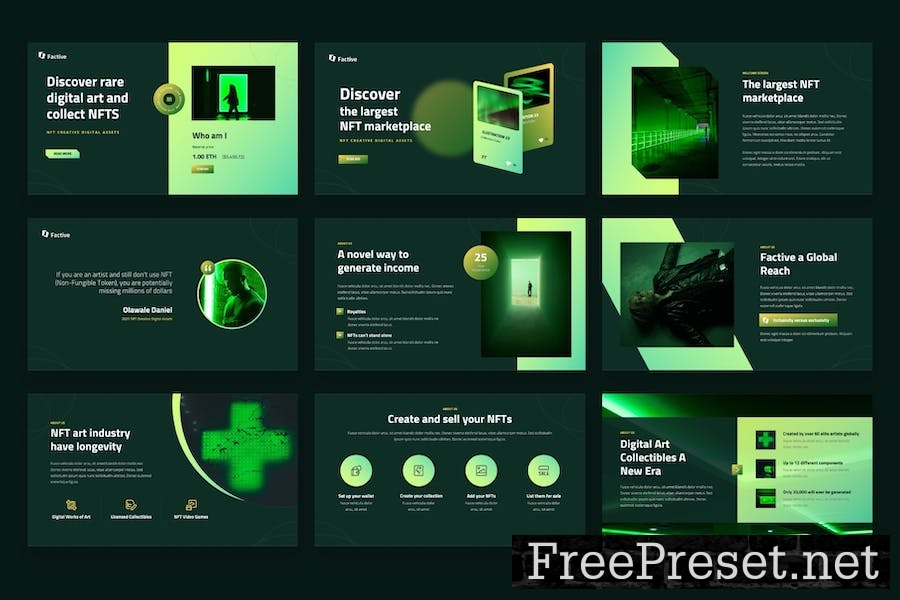 Factive - NFT Creative Keynote Template 2VJMLRH