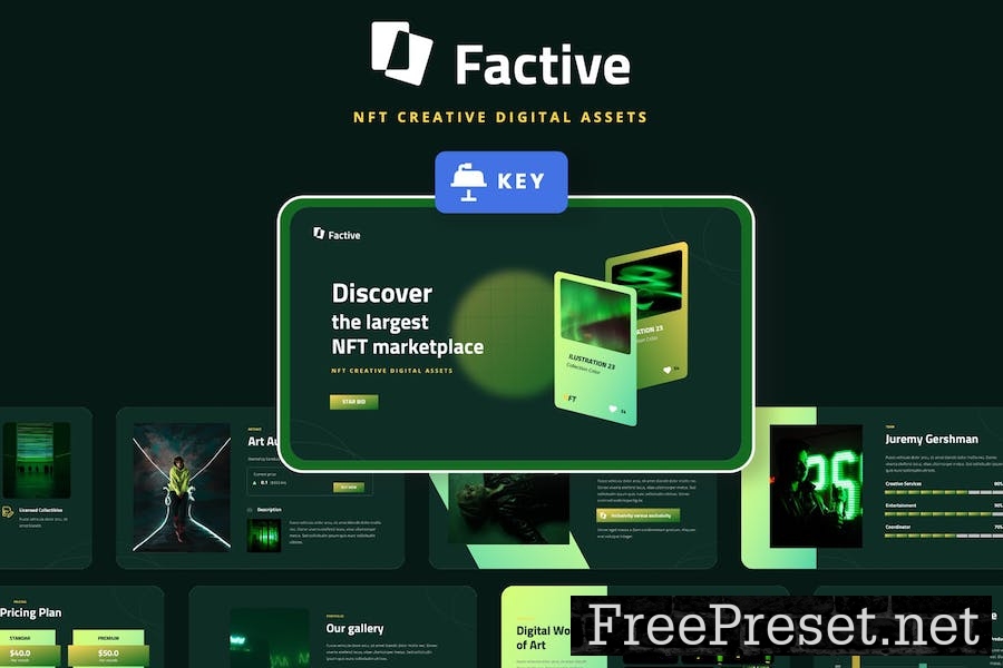 Factive - NFT Creative Keynote Template 2VJMLRH