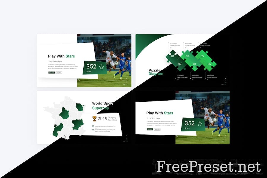 Fairplay Green Modern Sport Google Slides Template HJGTLAJ