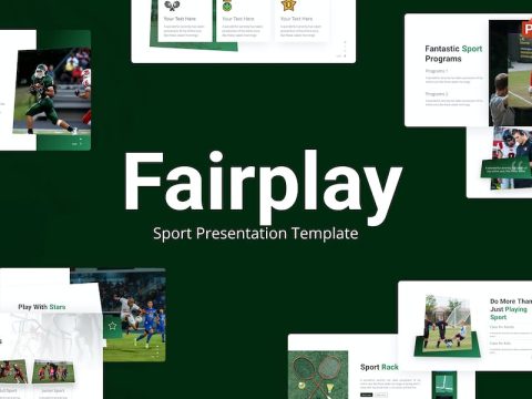 Fairplay Green Modern Sport PowerPoint Z864KQH