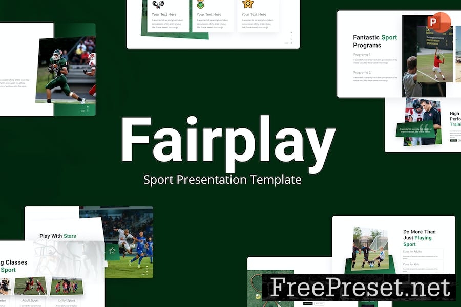 Fairplay Green Modern Sport PowerPoint Z864KQH