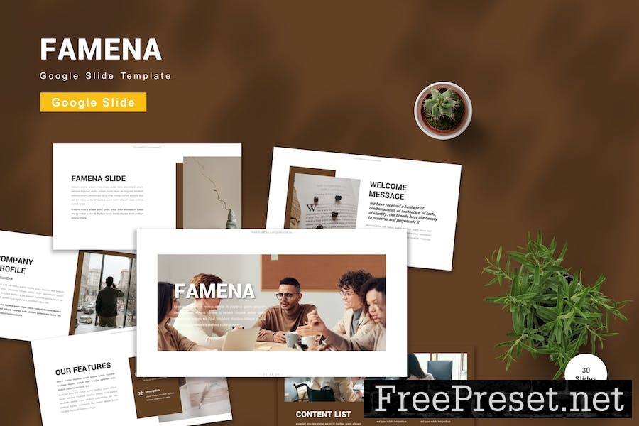 Famena - Google Slide Template