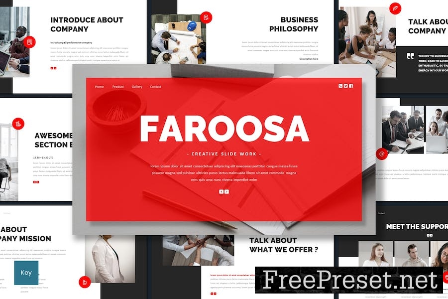 Faroosa - Creative Slide Keynote Template VW2NXVH