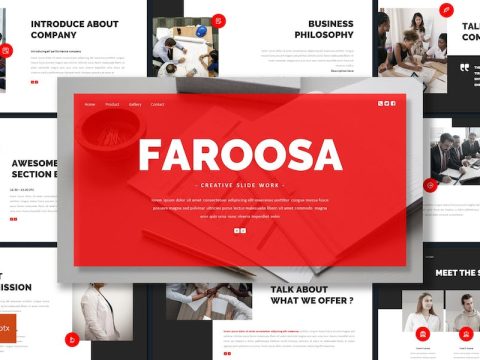 Faroosa - Creative Slide Powerpoint Template 8CBAMJB