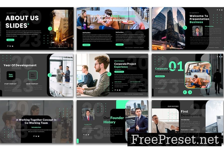 Fast Corporate Google Slides Presentation Template