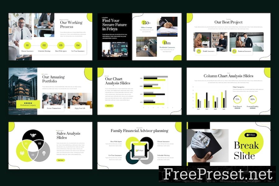 FELSYA - Financial Advisor Powerpoint Template 39KWT54