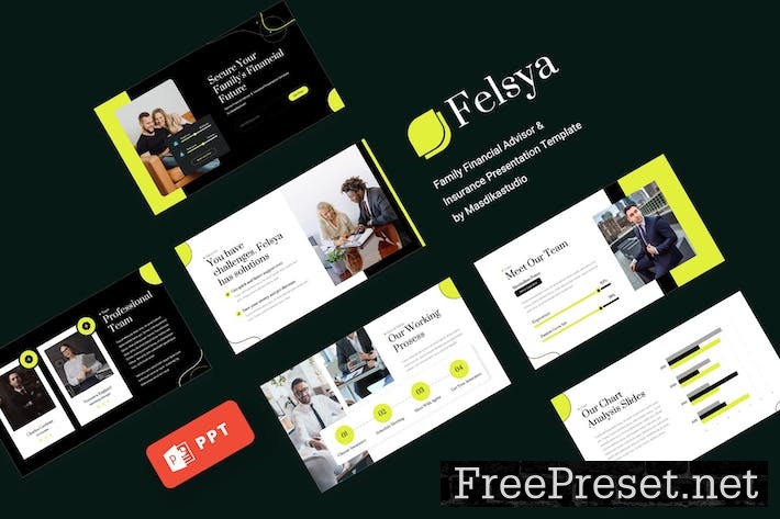 FELSYA - Financial Advisor Powerpoint Template 39KWT54