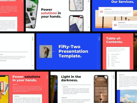 Fifty-Two PowerPoint Template 3DFKBSR