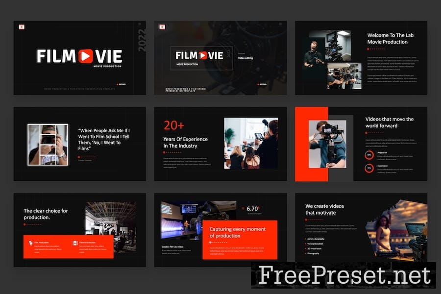 FILMOVIE - Movie Production Powerpoint Template