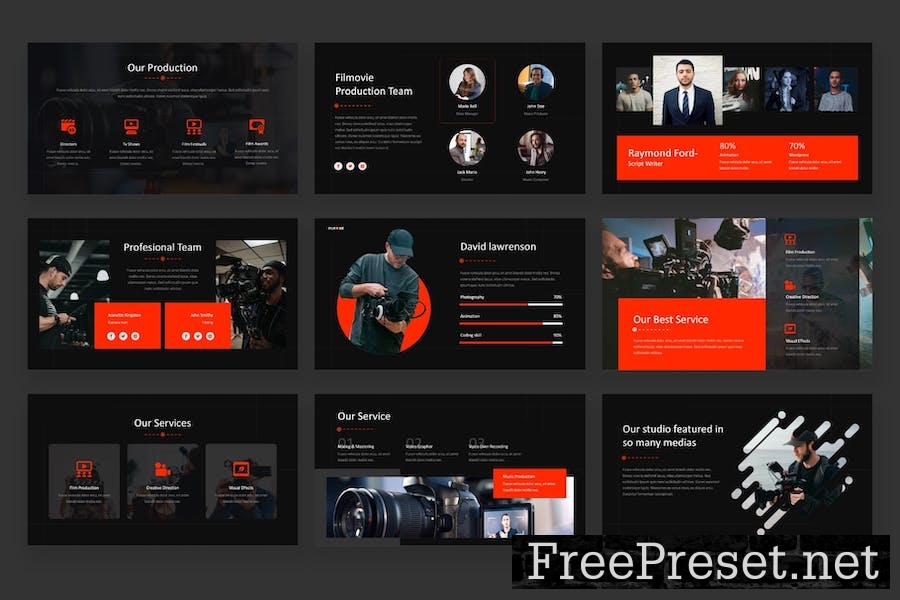 FILMOVIE - Movie Production Powerpoint Template