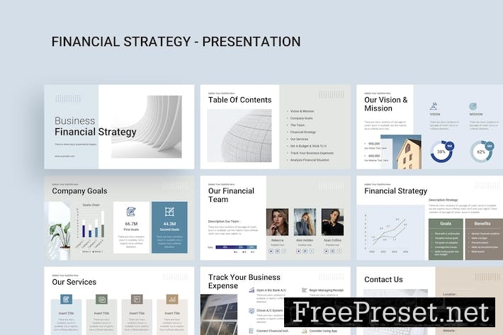 Financial Strategy Keynote Presentation Template E2WRTQQ