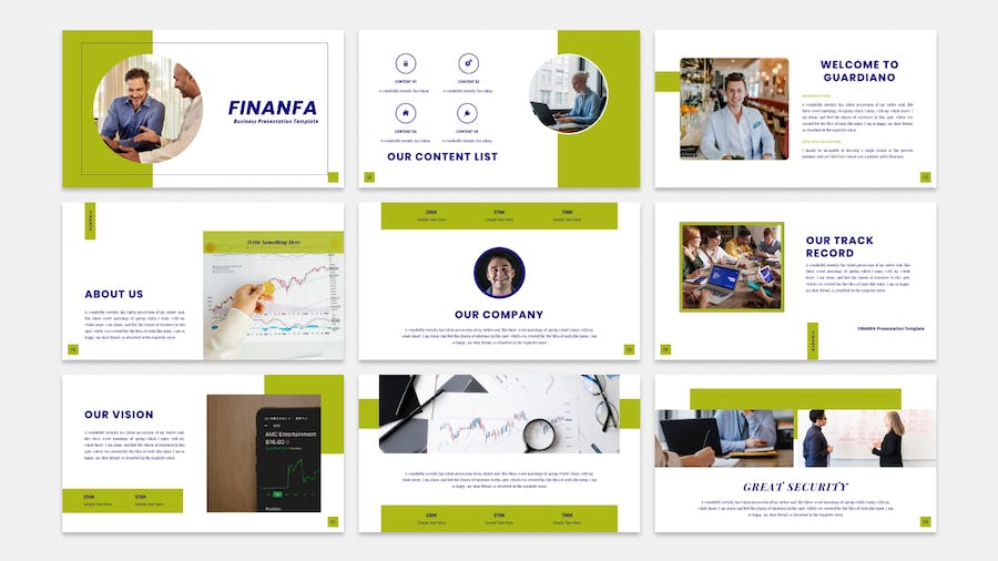 Finanfa - Business Presentation PowerPoint Templat 58L2USM