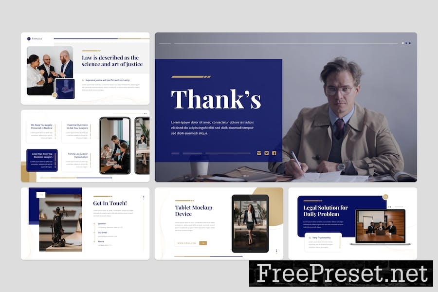 Firma - Lawyer PowerPoint Template 3UUJQ39