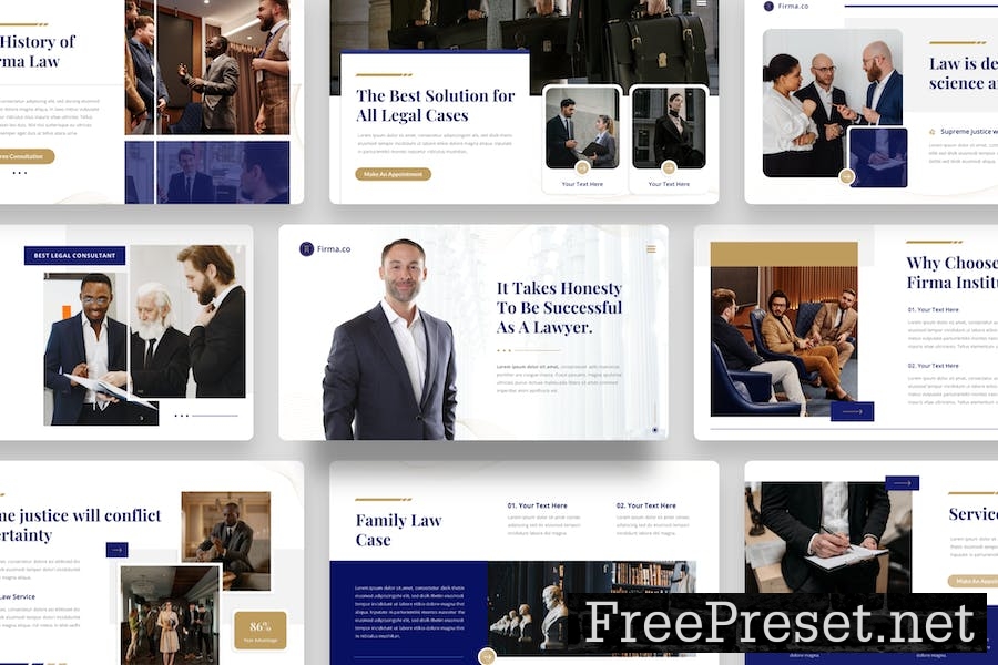 Firma - Lawyer PowerPoint Template 3UUJQ39