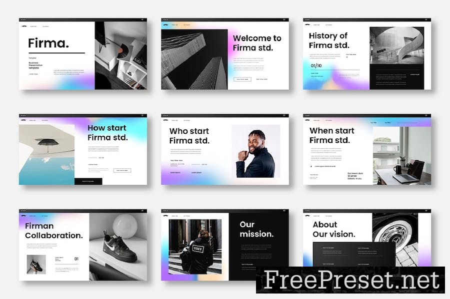 Firma – Business PowerPoint Template NVLN88G