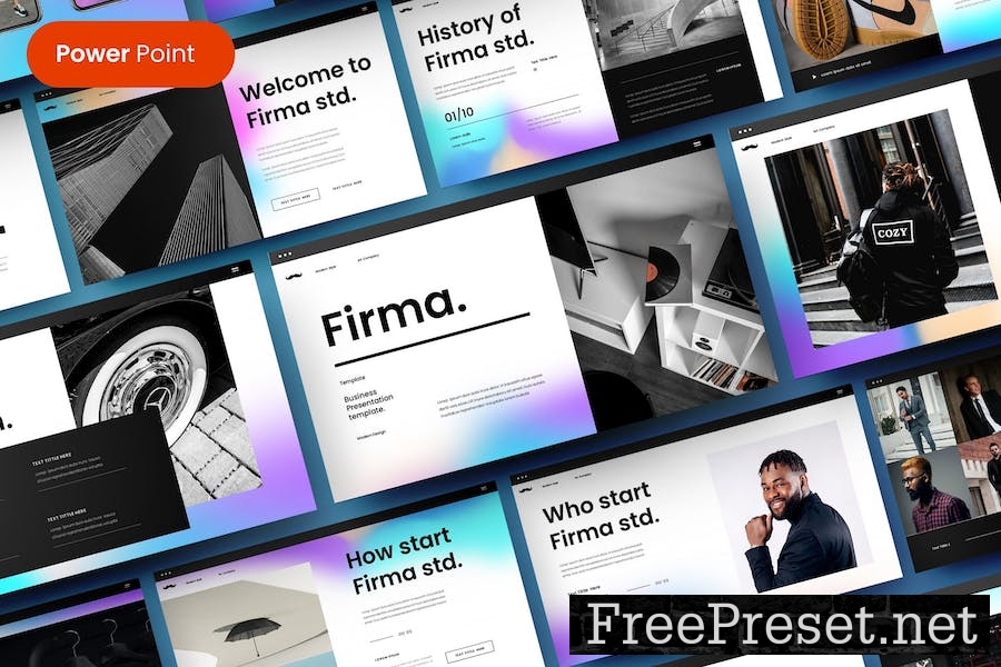 Firma – Business PowerPoint Template NVLN88G