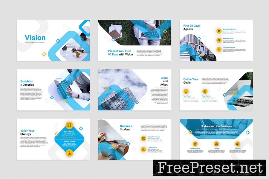 First 90 Days PowerPoint Presentation Template 6DZHPS2