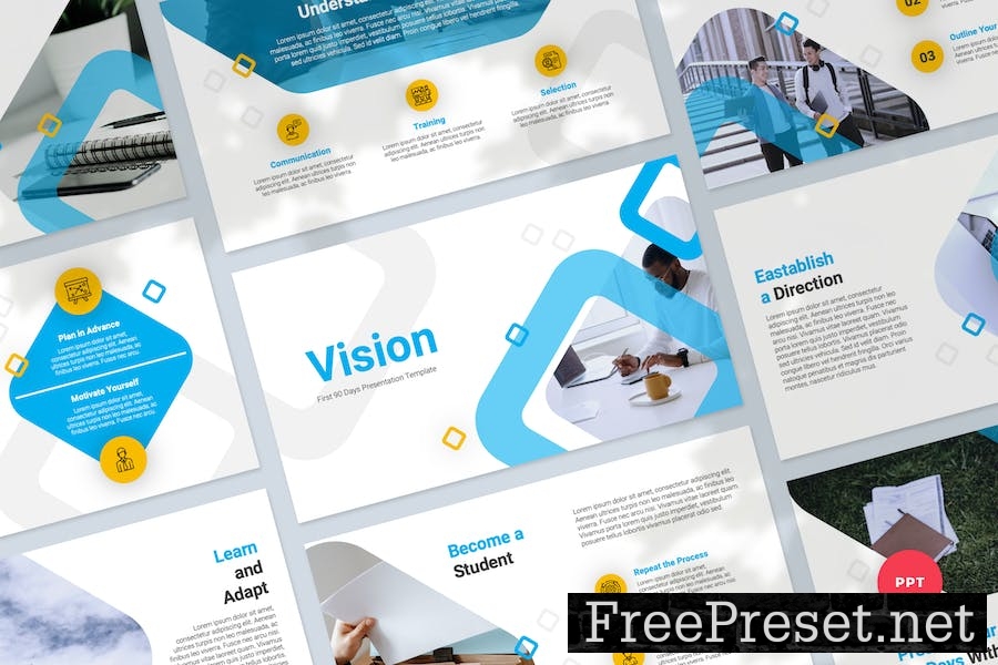 First 90 Days PowerPoint Presentation Template 6DZHPS2