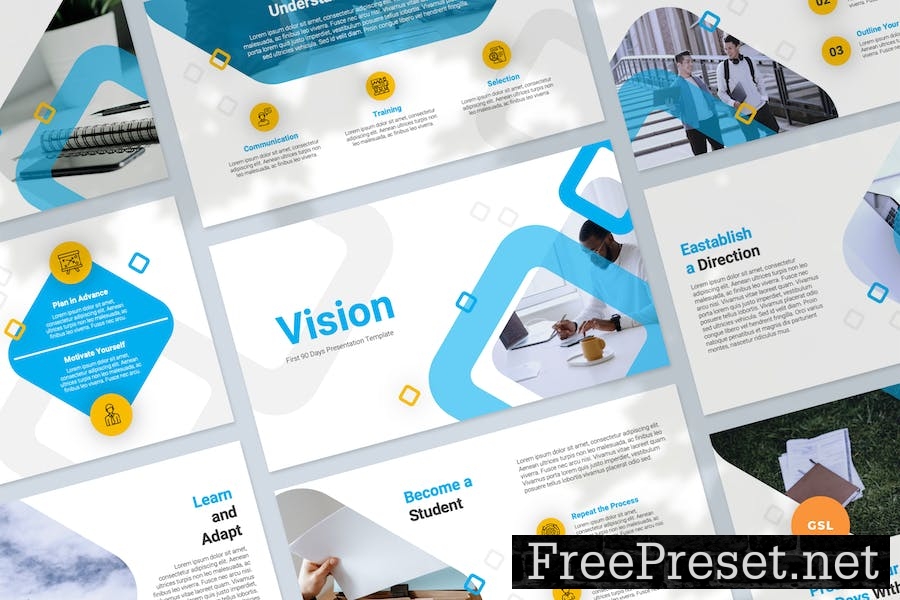 First 90 Days Slides Presentation Template 5G6H67Z