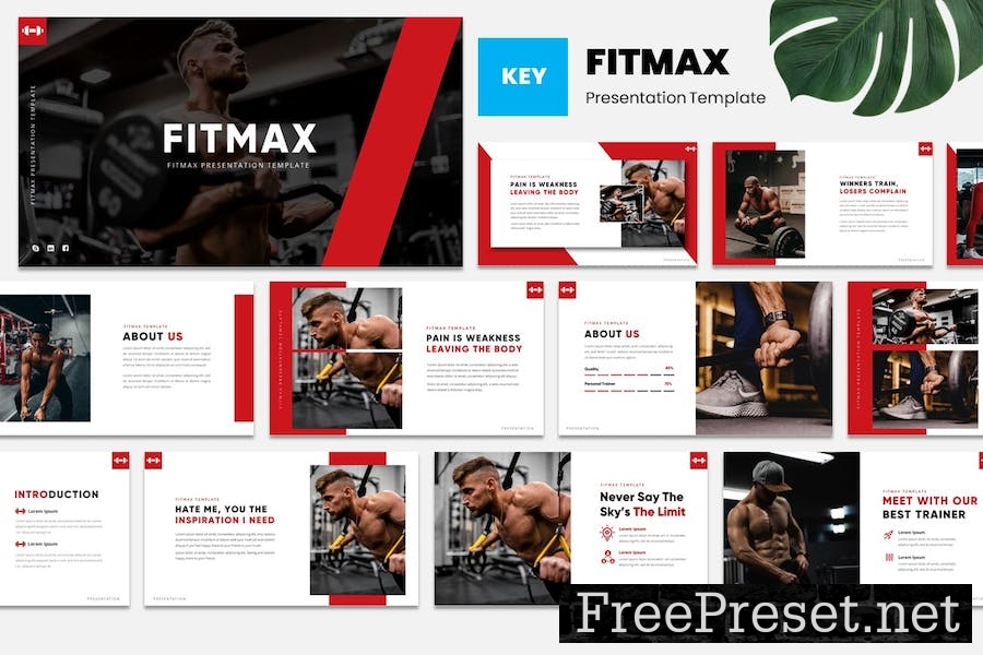 FITMAX - Gym & Fitness Keynote Template 4EBGN2B