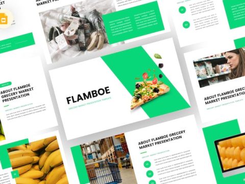 Flamboe - Grocery Google Slides Template