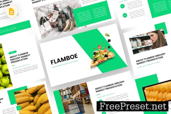 Flamboe - Grocery Google Slides Template