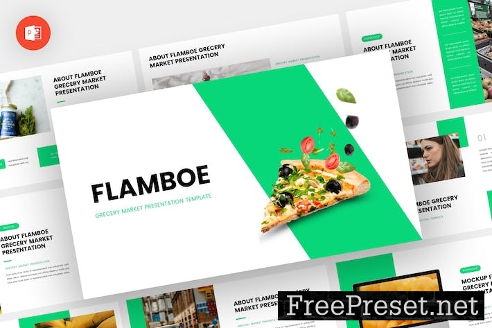 Flamboe - Grocery Powerpoint Template YC5HY7N