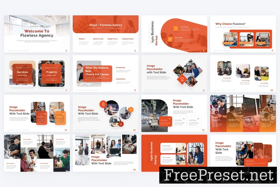 Flawless Orange Minimalist Multipurpose PowerPoint 3CMKJ2X