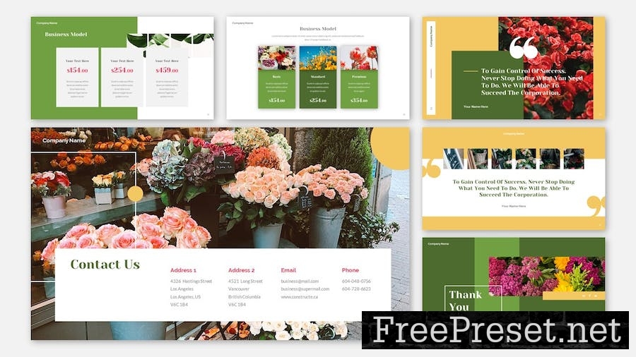 Flowerist - Florist Fine Art Business Powerpoint