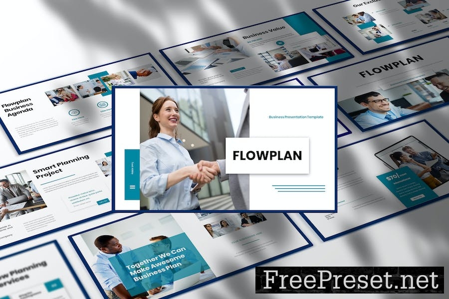 Flowplan - Business Presentation Google Slide 83NSWLY