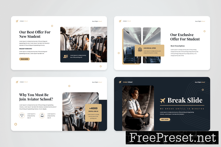 Flytrix - Aviaton & Flight School Keynote Template YF8KV6Z