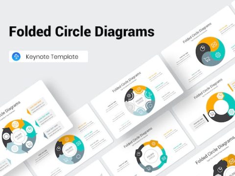 Folded Circle Diagrams Keynote Presentation S8HPFJF