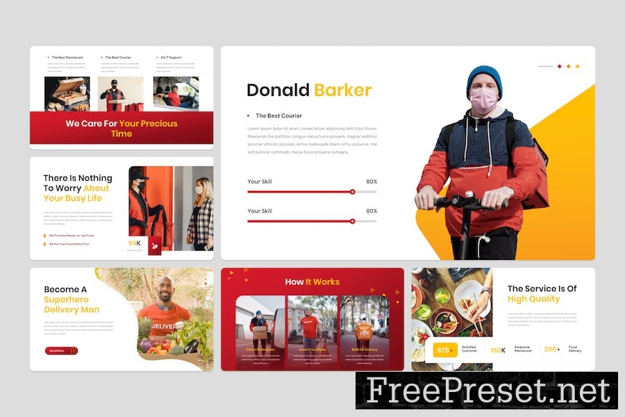 Foodeliver - Food Delivery Google Slide Template 5DNJ5J2