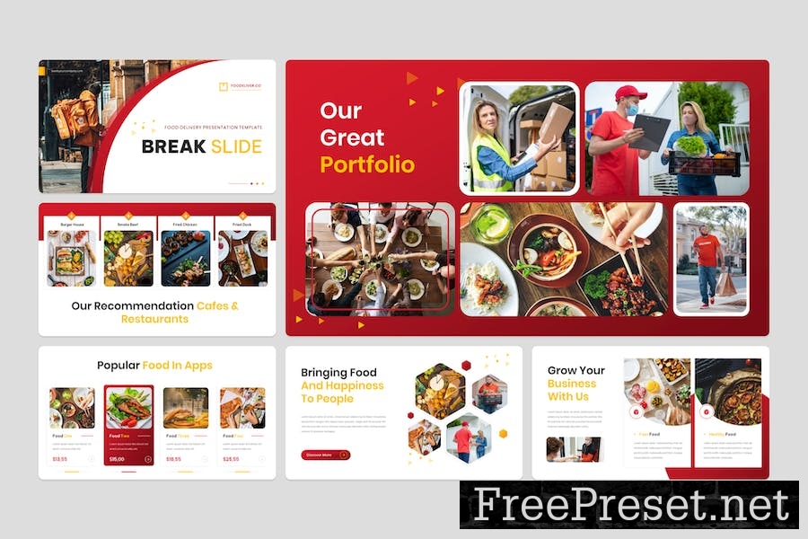 Foodeliver - Food Delivery Keynote Template J43JNSQ