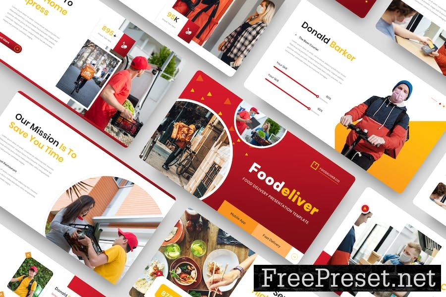 Foodeliver - Food Delivery Keynote Template J43JNSQ