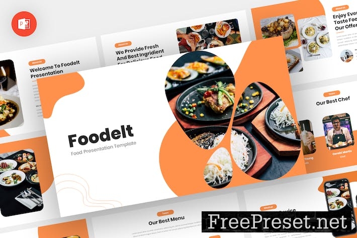 Foodelt - Food Powerpoint Template DXL73MQ