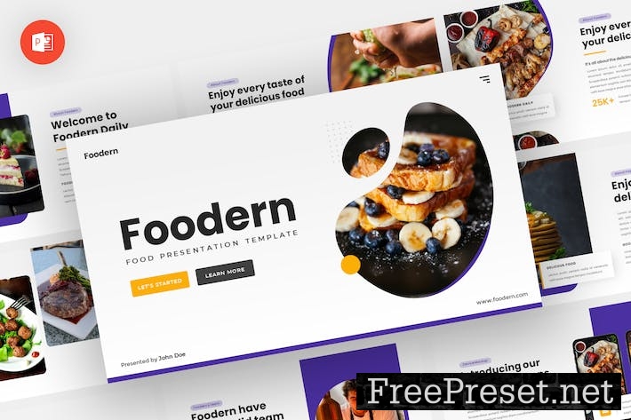 Foodern - Food Powerpoint Template 2JDRLSY