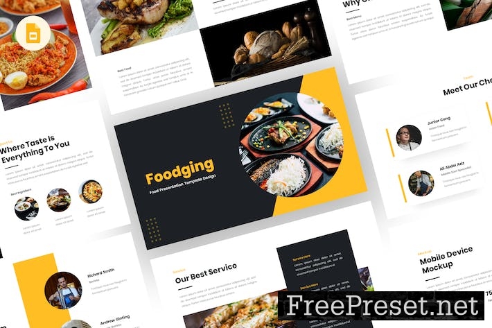 Foodging - Food Google Slides Template YSWXQS7