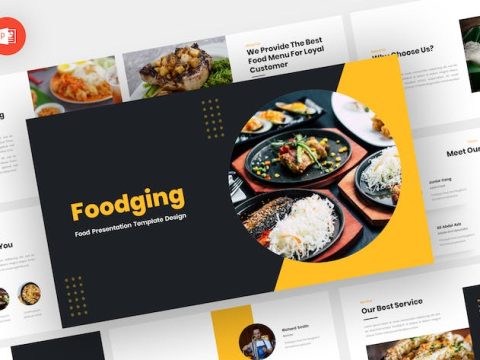 Foodging - Food Powerpoint Template TYZCXEF