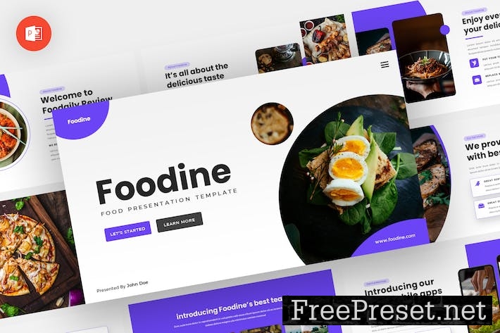 Foodine - Food Powerpoint Template FQDJBB3