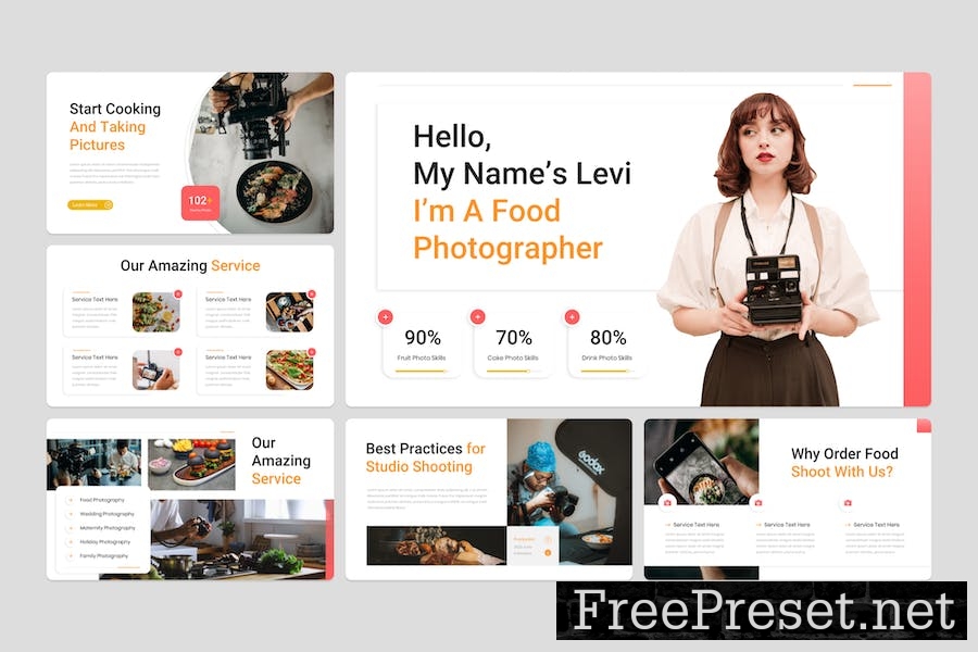 Foodshuter - Food Photography PowerPoint Template YXCGKU4