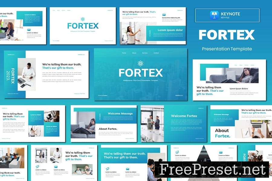 FORTEX - Multipurpose Pitch Deck Keynote Template LDGLYY2