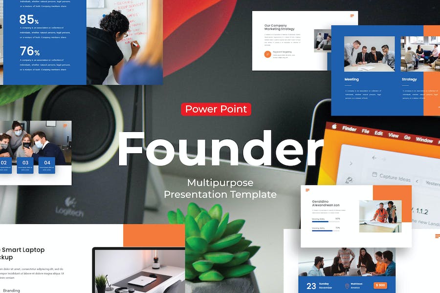 Founder - PowerPoint Template WXAHKJX