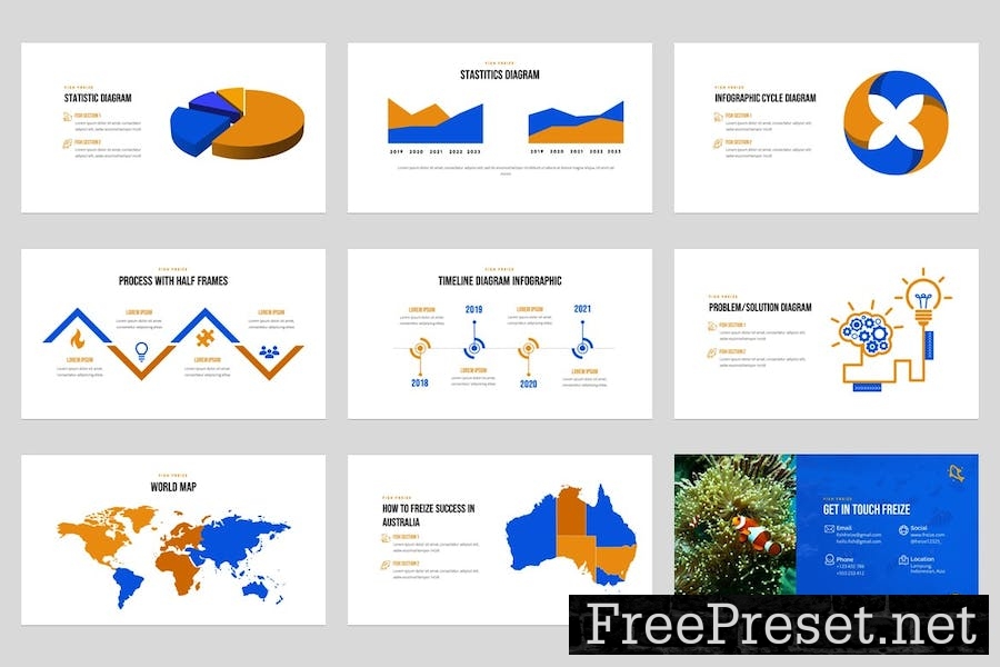 Freize - Fishing Clubs Google Slides Template