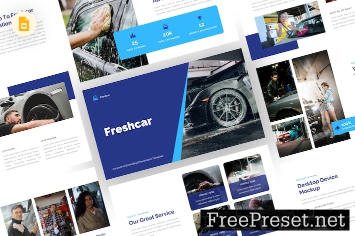 Freshcar - Car Wash Google Slides Template 28F7TUF