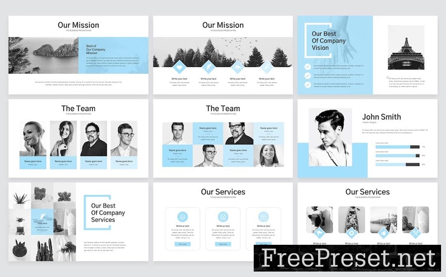 Frosty Modern Business Google Slides Presentation X5BVUEV