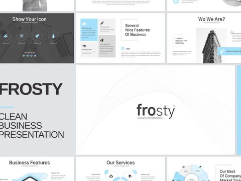 Frosty Modern Business Google Slides Presentation X5BVUEV