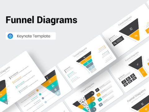 Funnel Diagrams Keynote Presentation Template B7V6T27