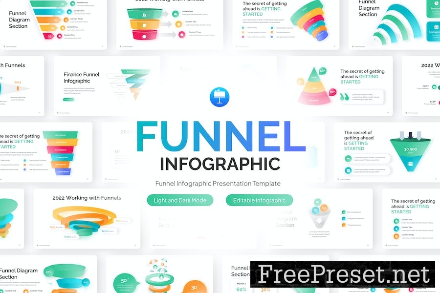 Funnel Infographic Keynote Template W8KZMM9