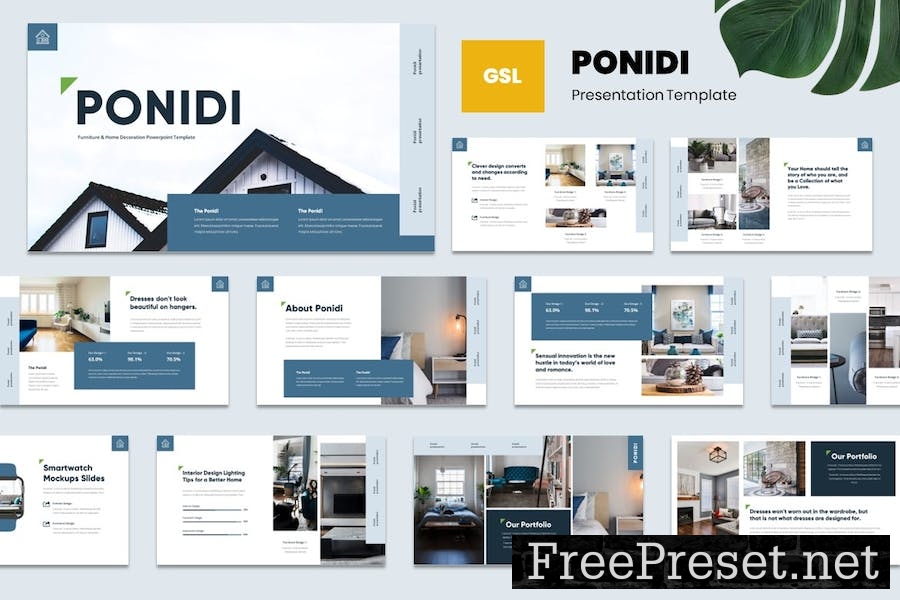 Furniture & Home Decoration Google Slides Template 5STDG3E